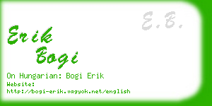 erik bogi business card